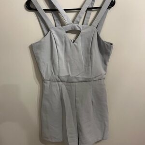 Stylish Blue Strappy Romper